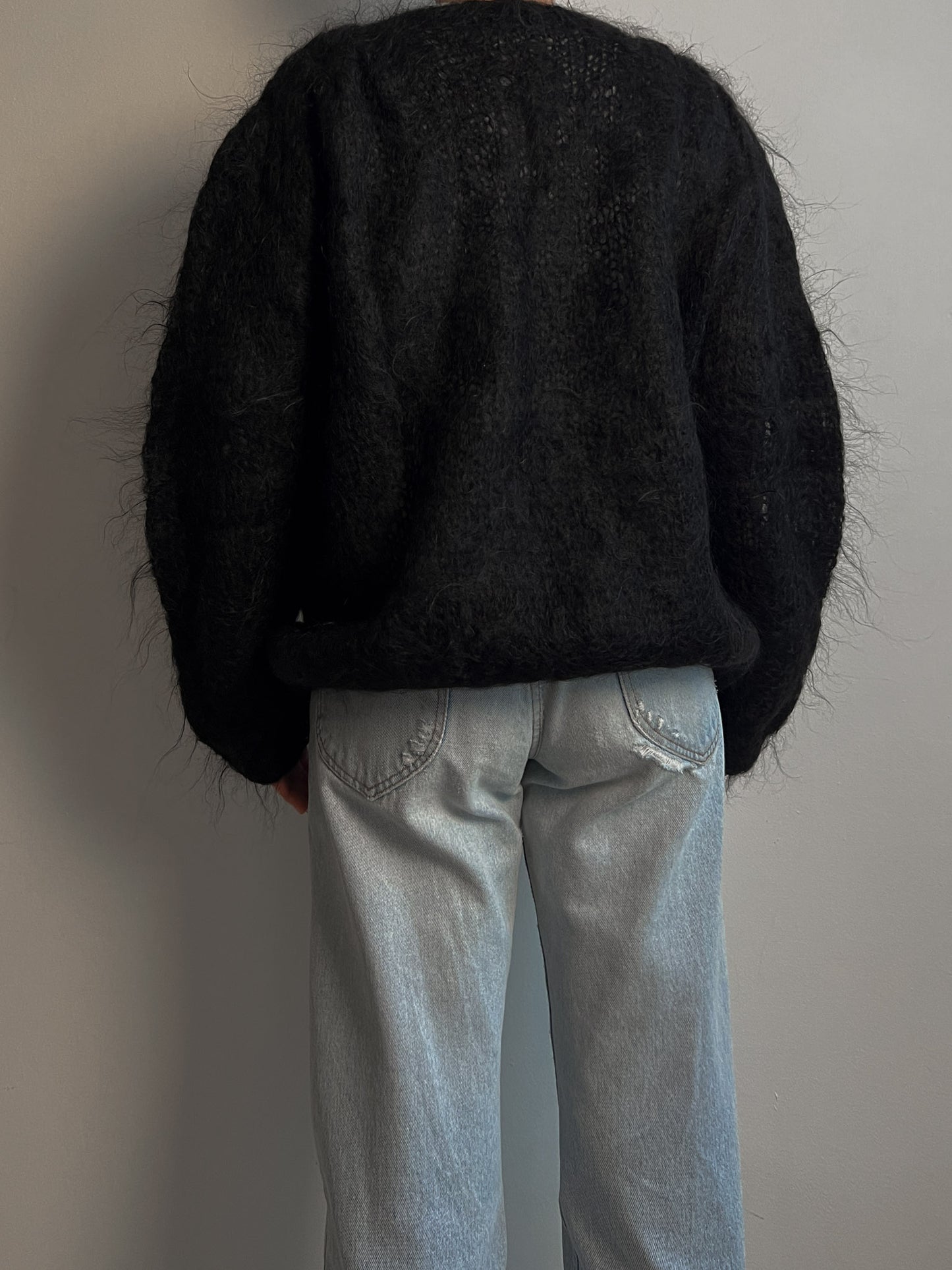 Mohair black cardigan