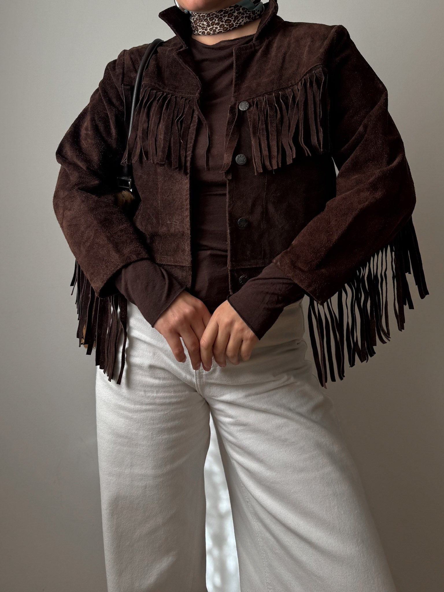 Real suede fringed jacket