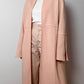 Pure wool pink long cardigan