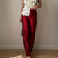 Pure silk red pants