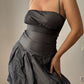 Voluminous grey balloon dress