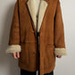 Vintage caramel shearling coat