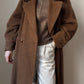 Wool, alpaca and mohair camel coat