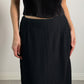 Viscose and virgin wool black skirt