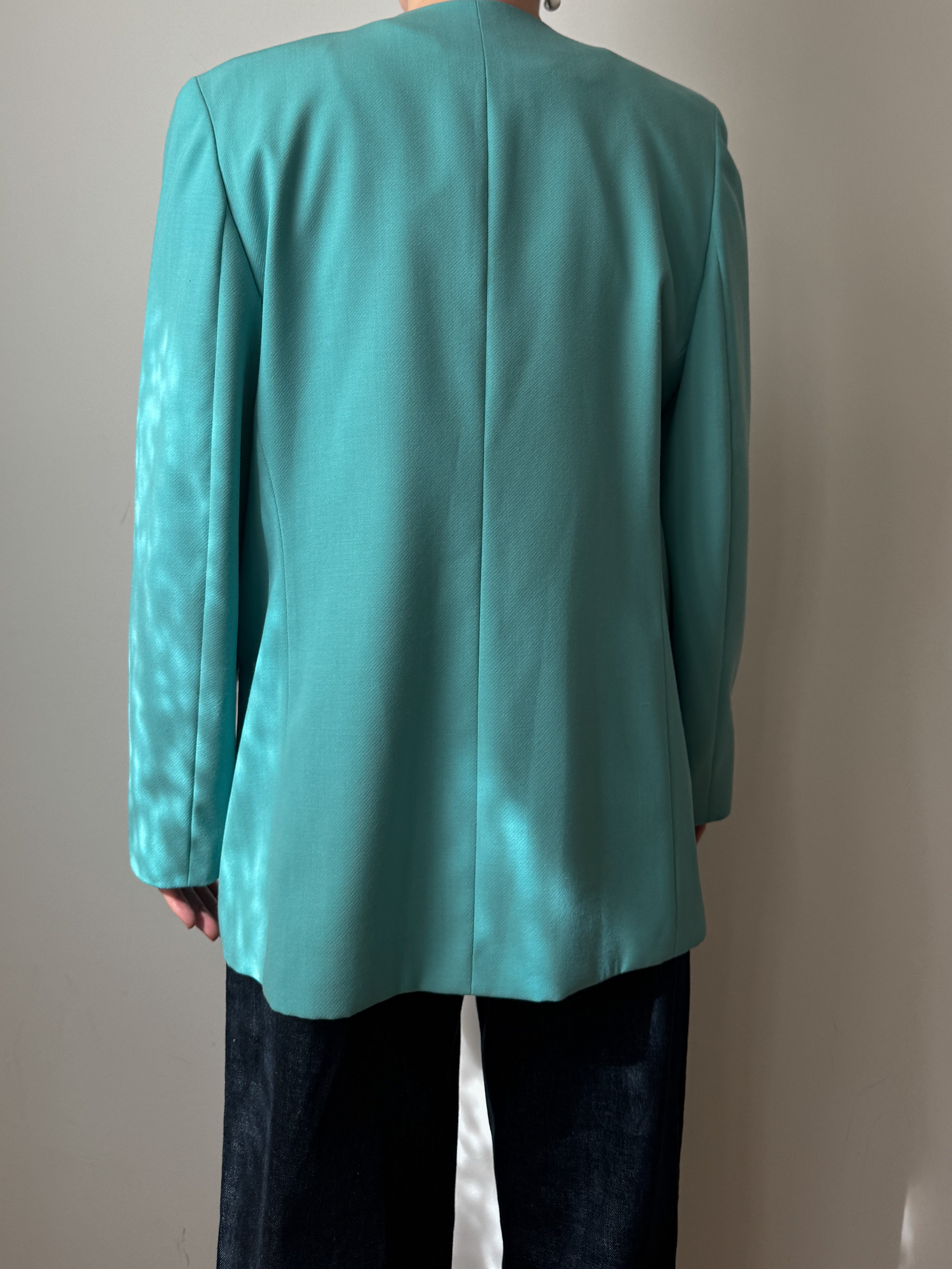 Pure wool turquoise jacket