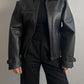 Real leather black jacket