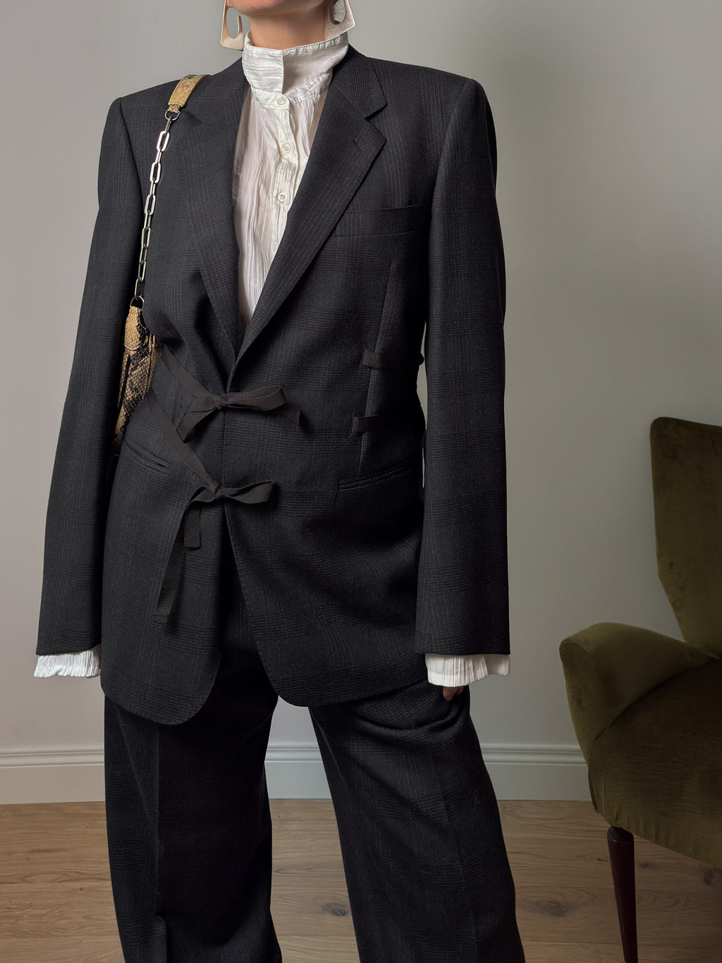 Brando Principe di Galles grey suit