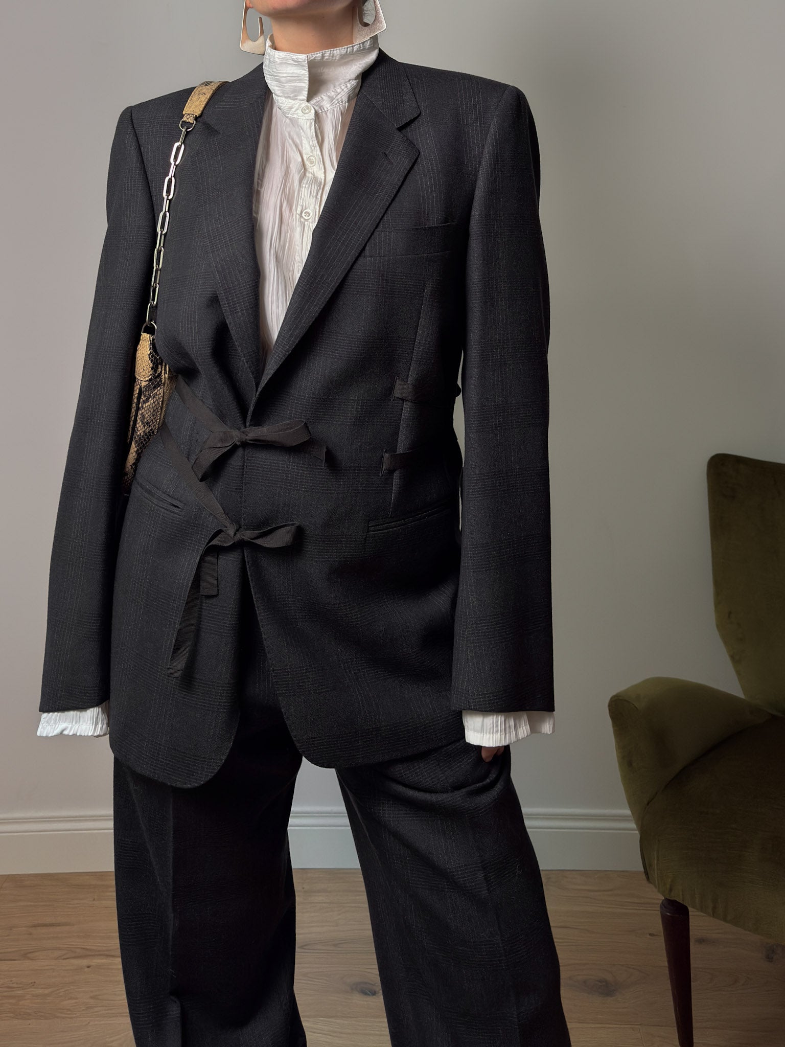 Brando Principe di Galles grey suit