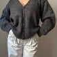 Pure wool grey cardigan