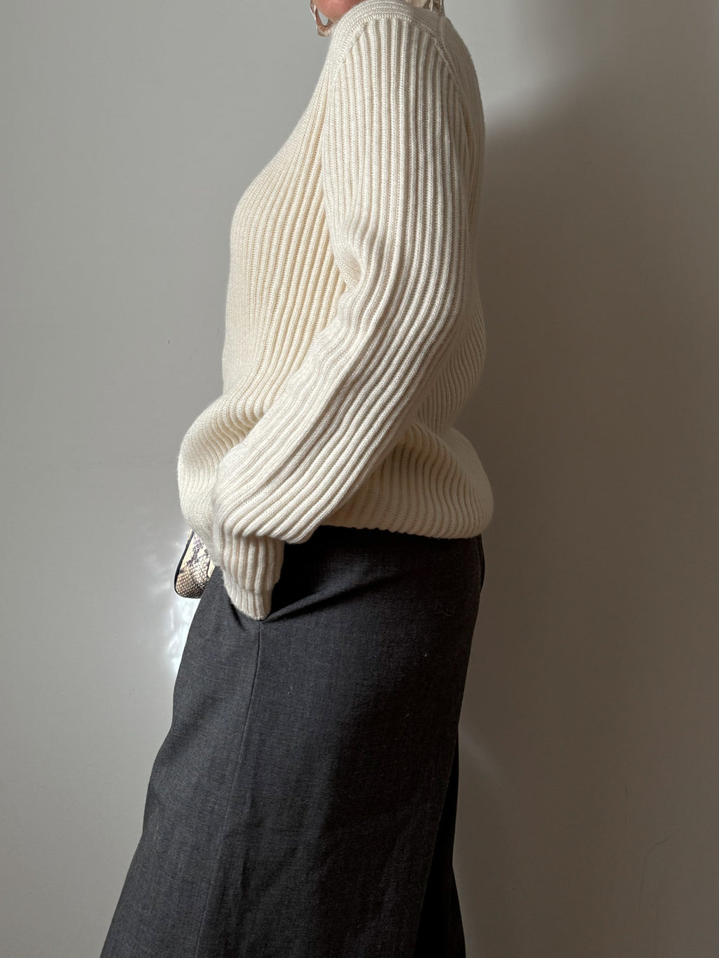 Hugo Boss pure wool ivory pull