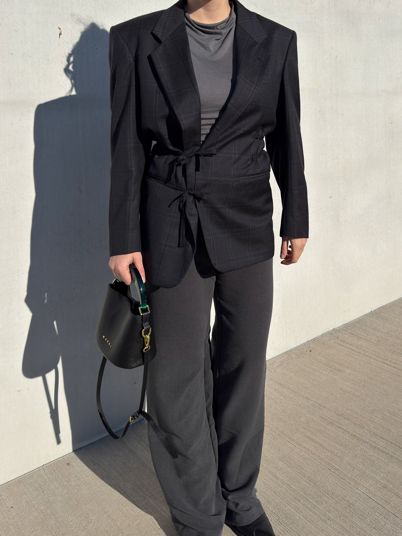 Brando check athracite wool (Marzotto)