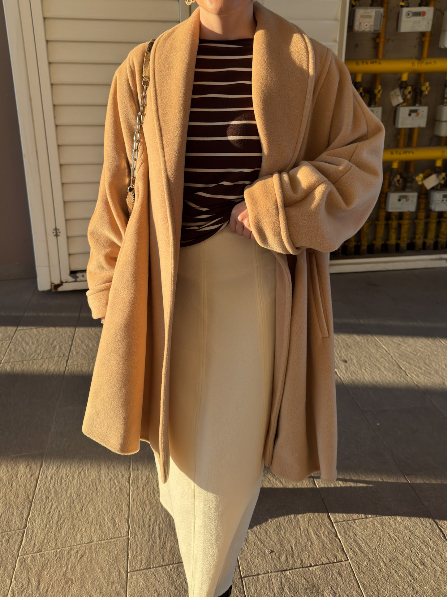 Max Mara pure wool sand coat
