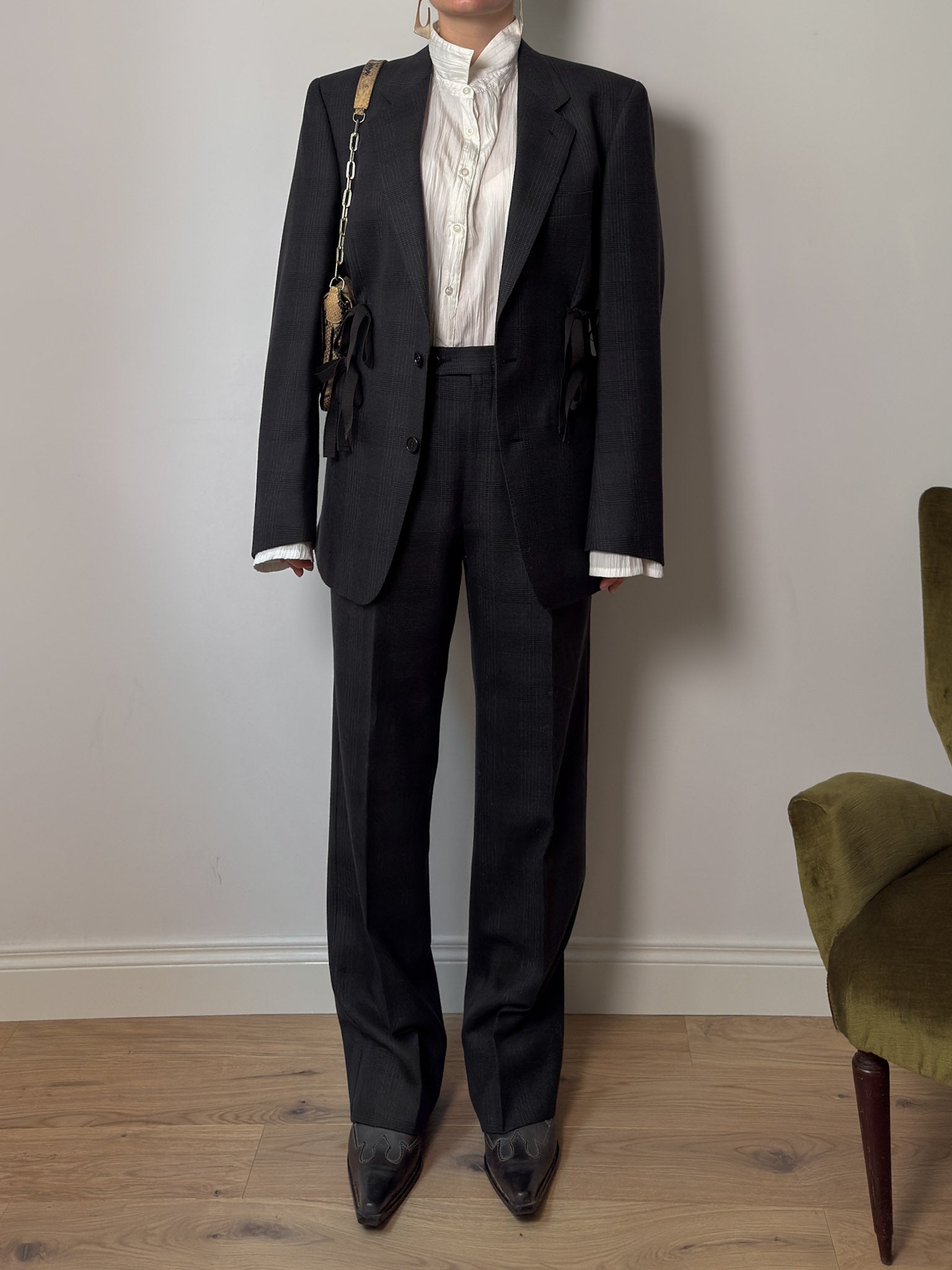 Brando Principe di Galles grey suit