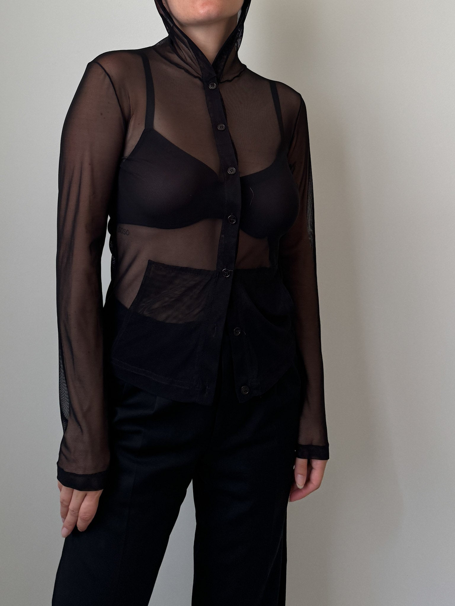 Sheer black top
