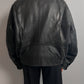 Real leather black aviator jacket