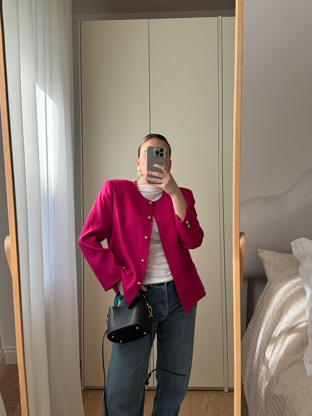 Pure wool cyclamen jacket