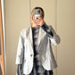 Pure silk silver jacket