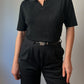 Pure viscose black polo