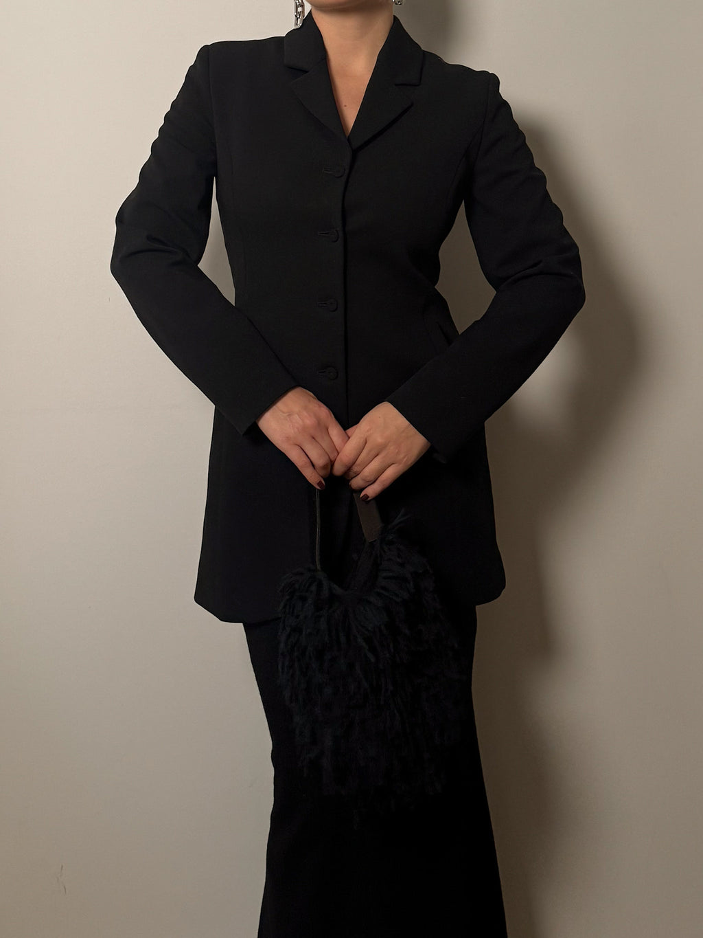 Wool blend black blazer