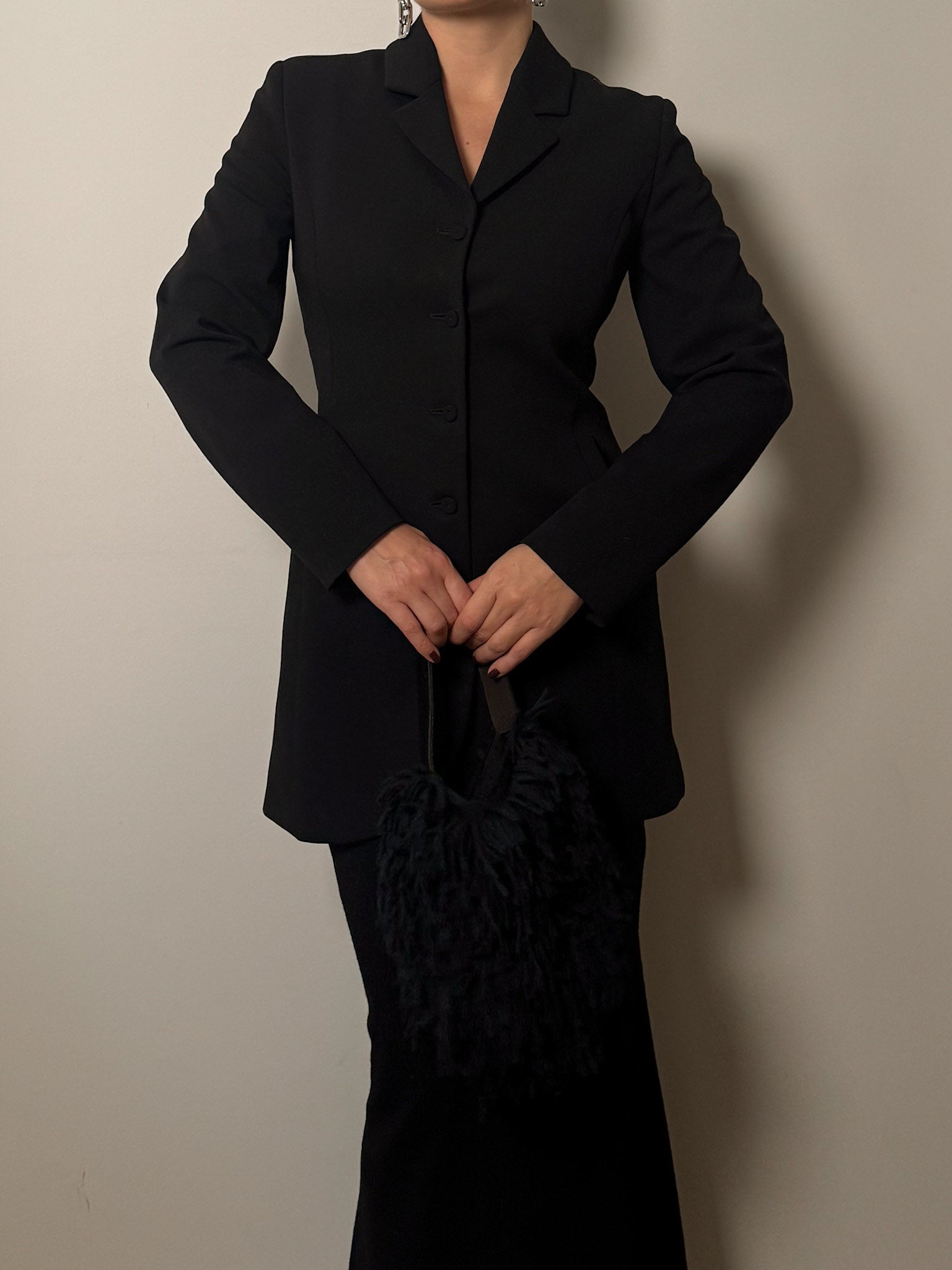 Wool blend black blazer