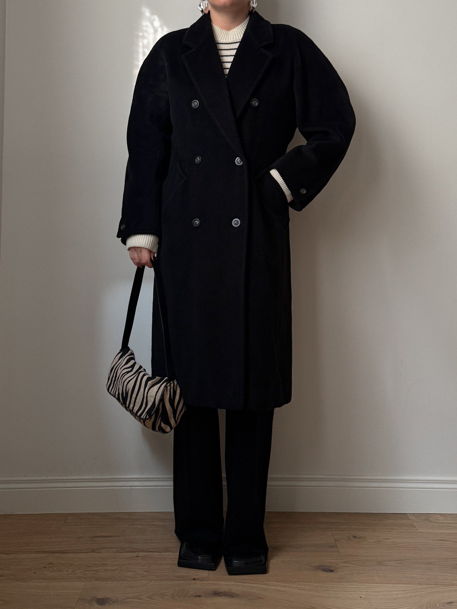 Max Mara 101801 black coat