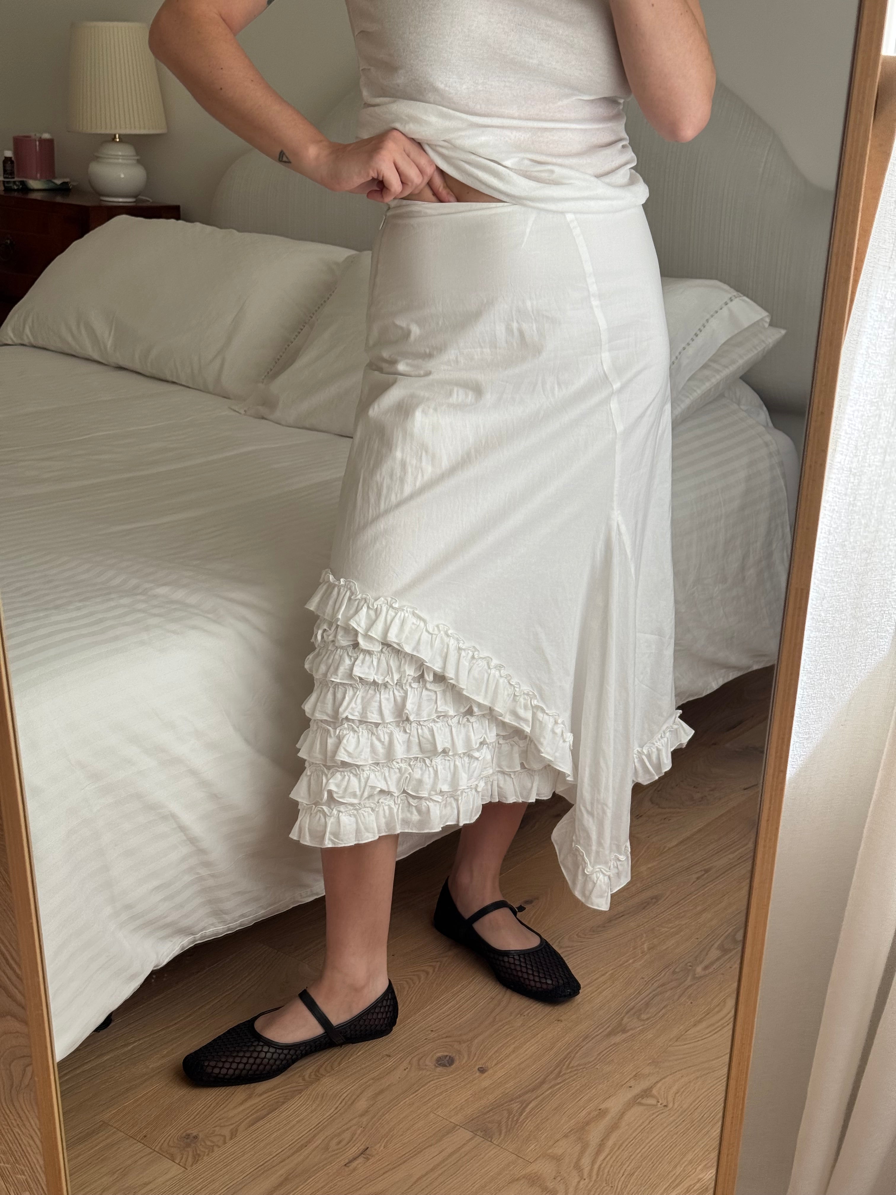 Luisa Spagnoli cotton rouches skirt