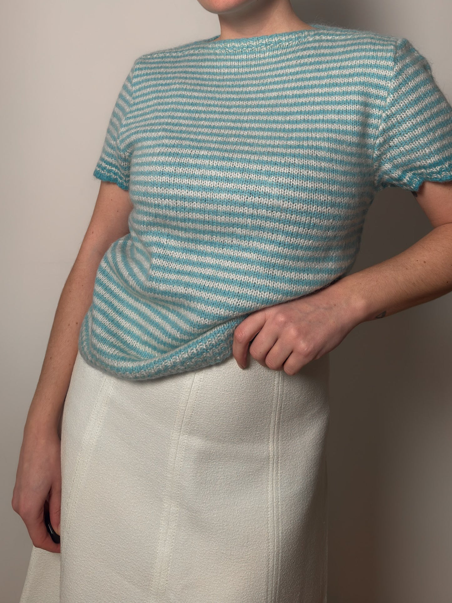 Pure wool handmade striped pull
