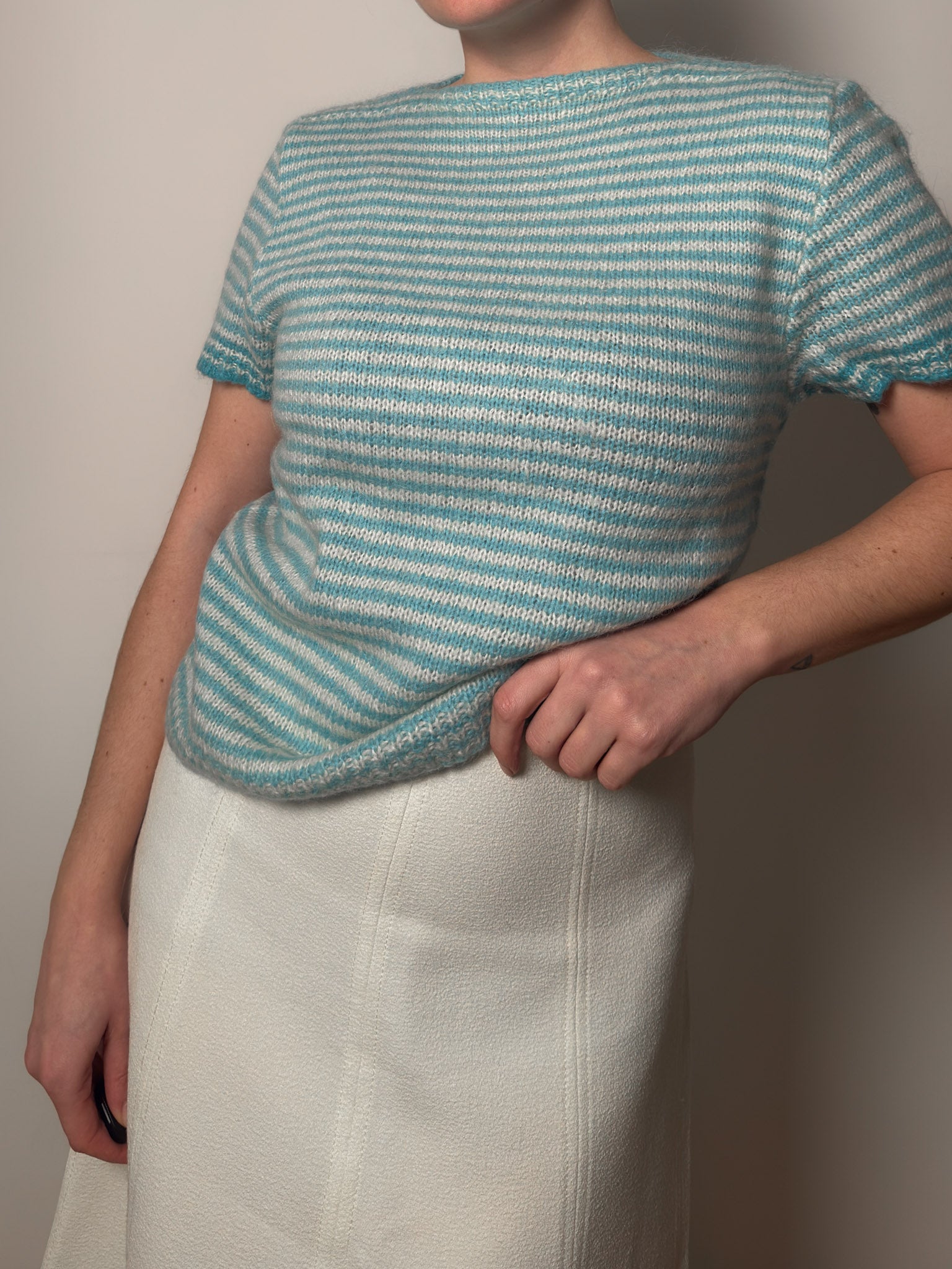 Pure wool handmade striped pull