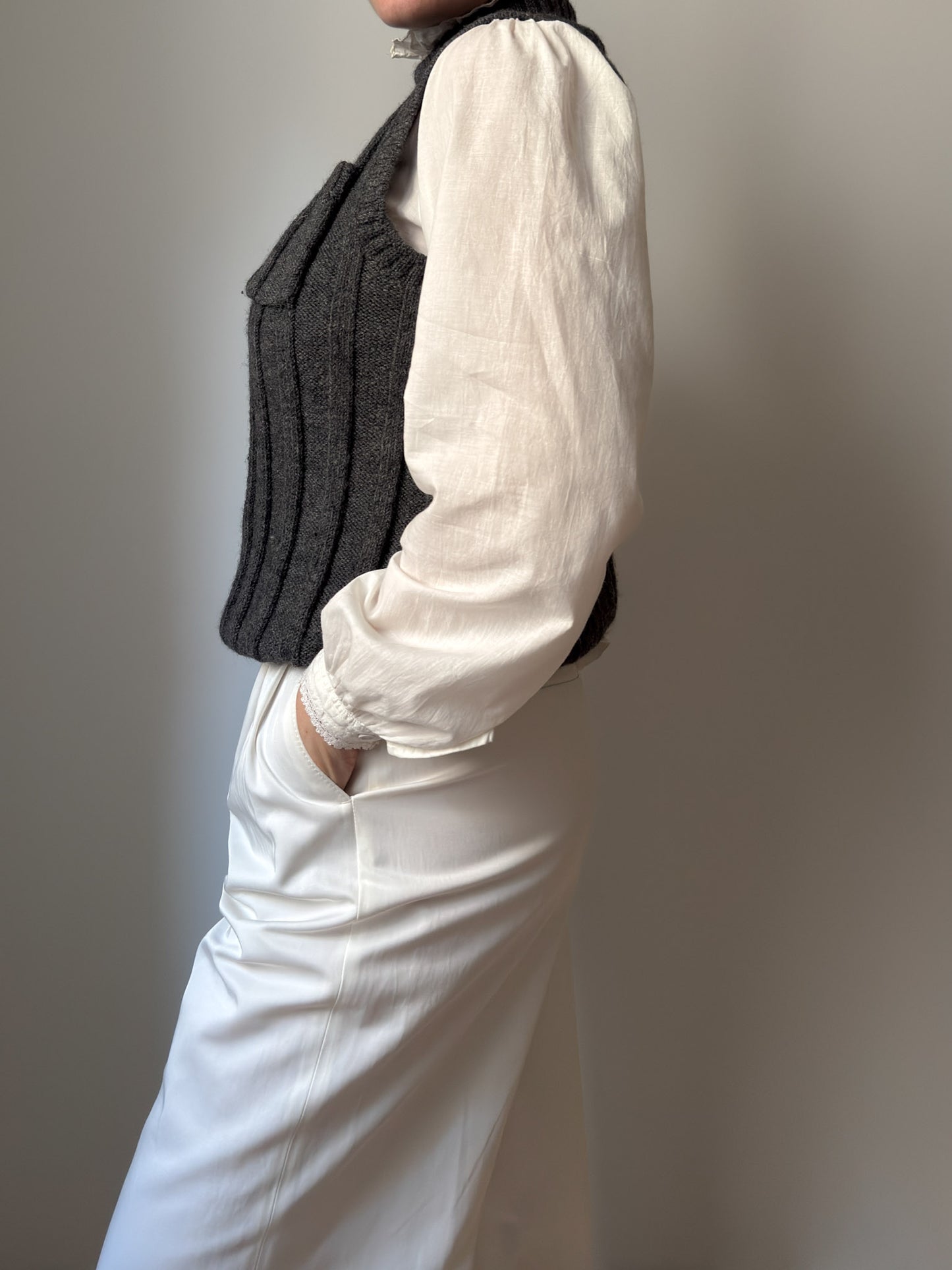 Pure wool grey vest