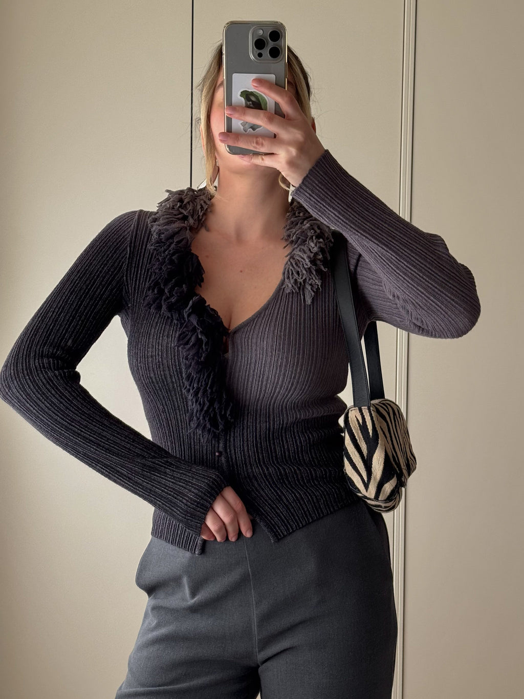 Roberto Cavalli grey cardigan