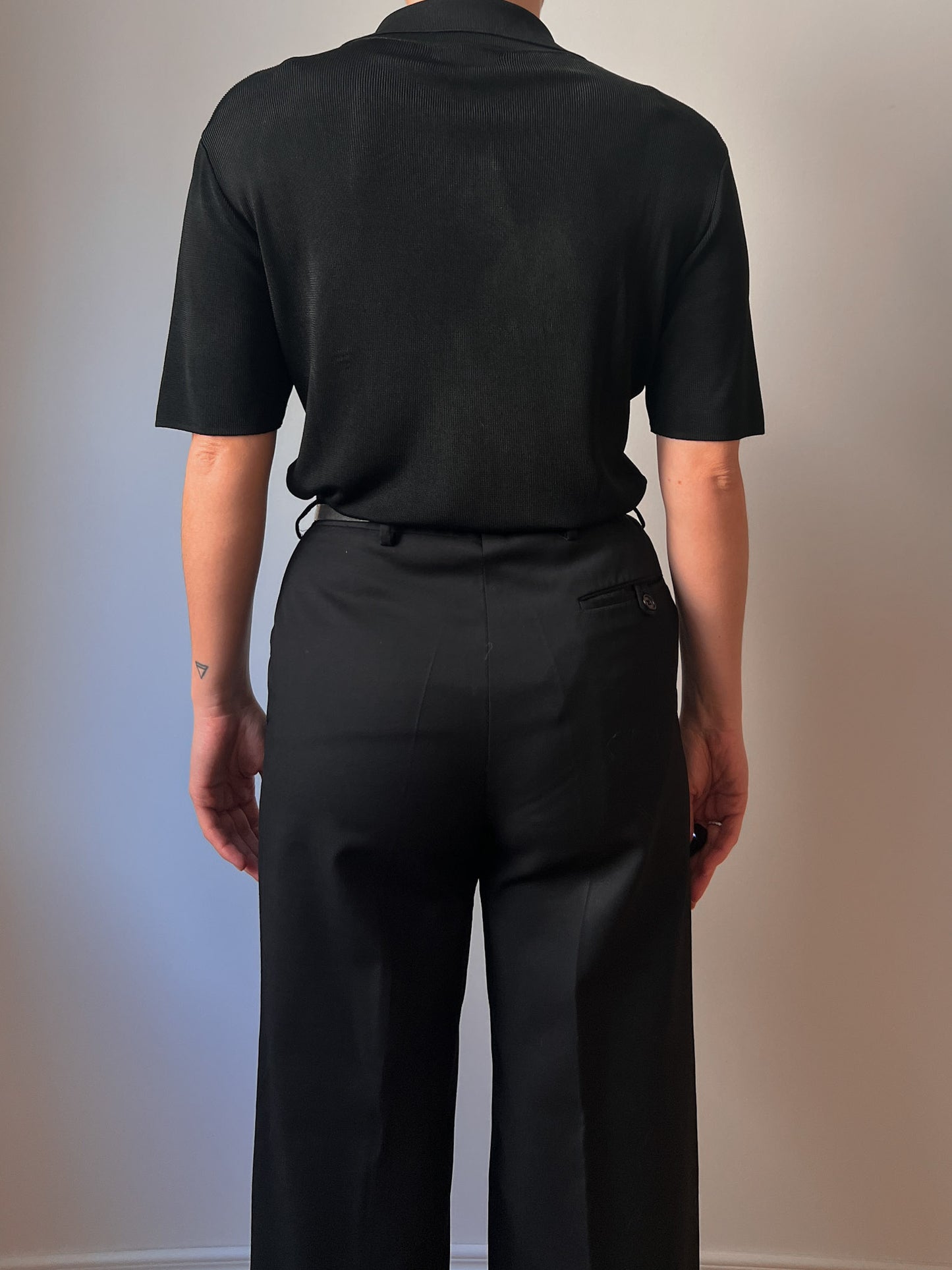 Pure viscose black polo