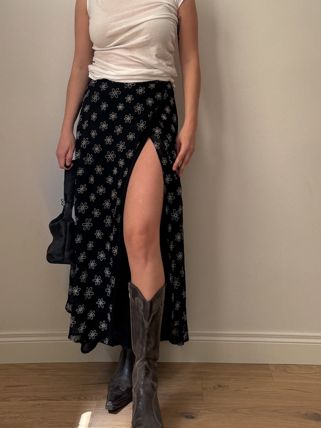 Viscose floral skirt
