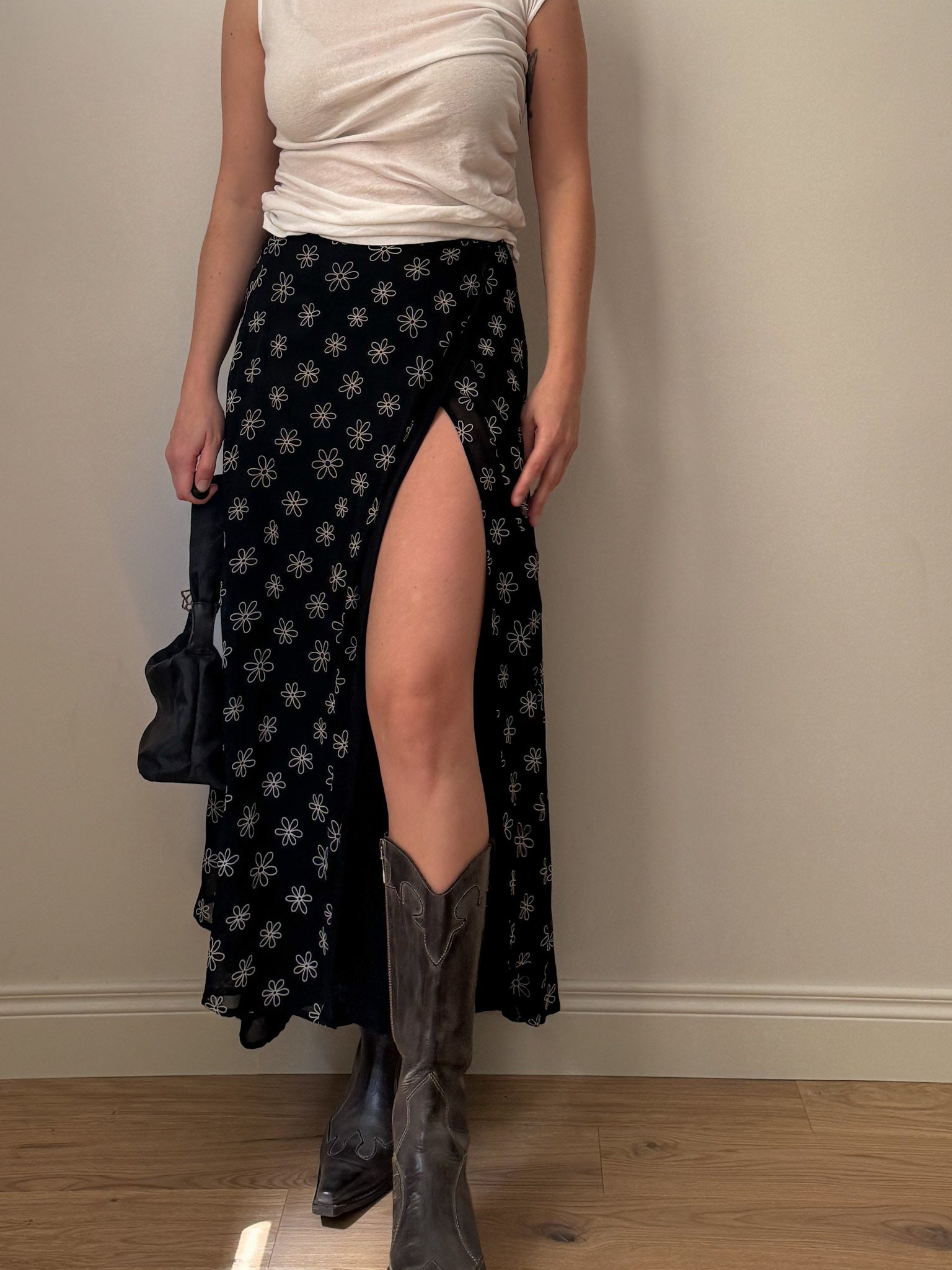 Viscose floral skirt