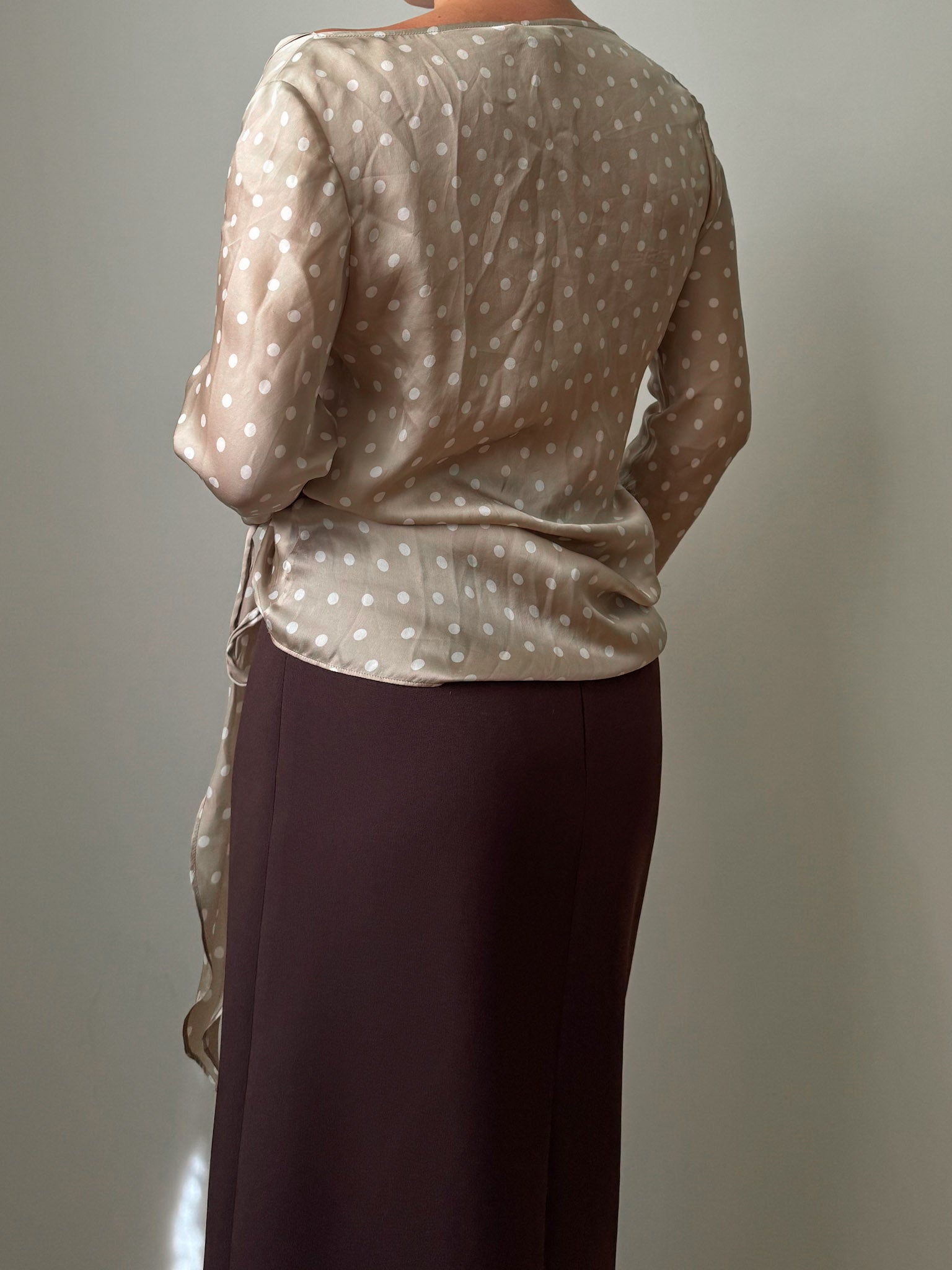 Pure silk pois blouse