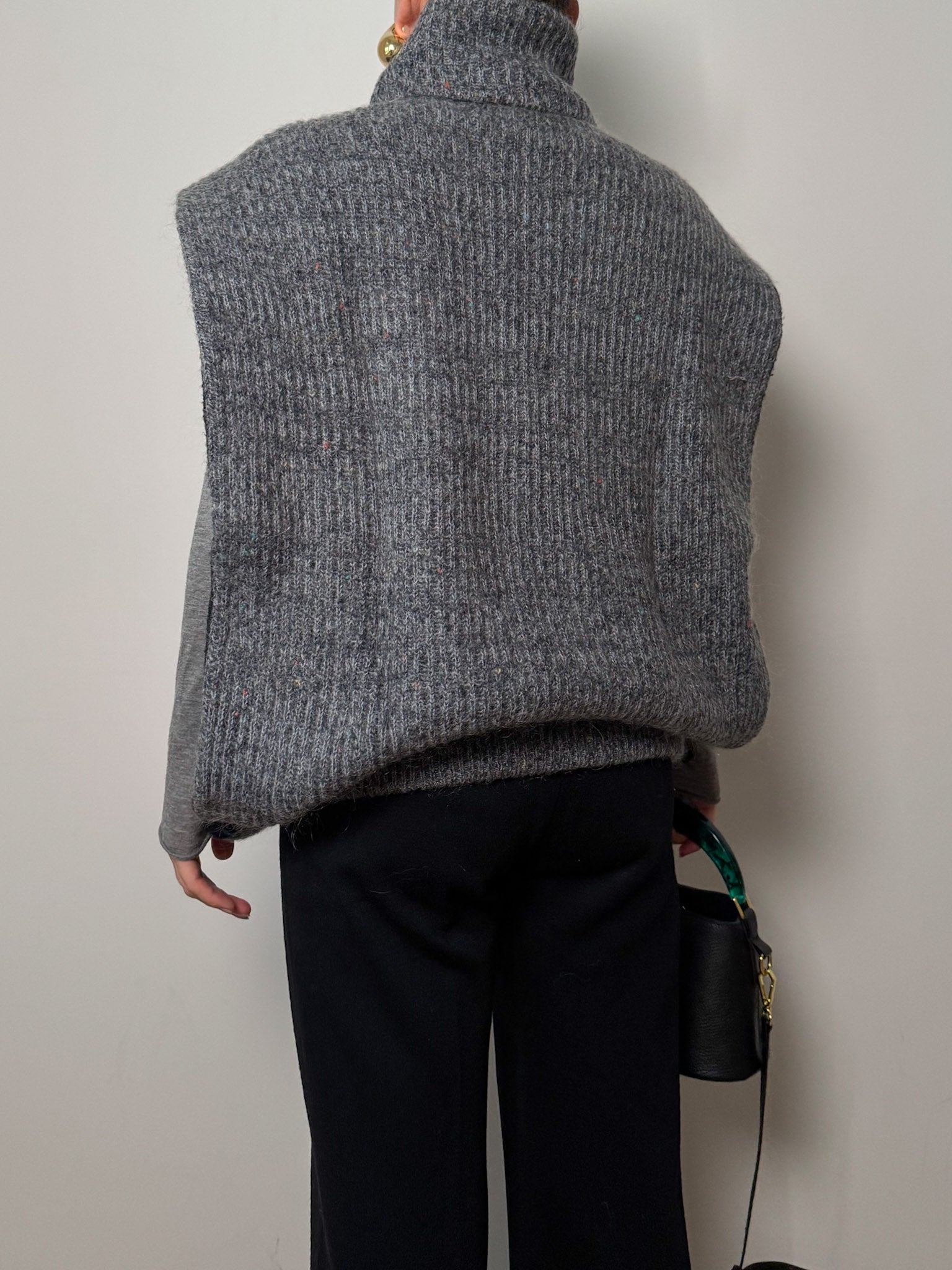 Pure wool grey vest