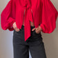 Viscose strawberry blouse