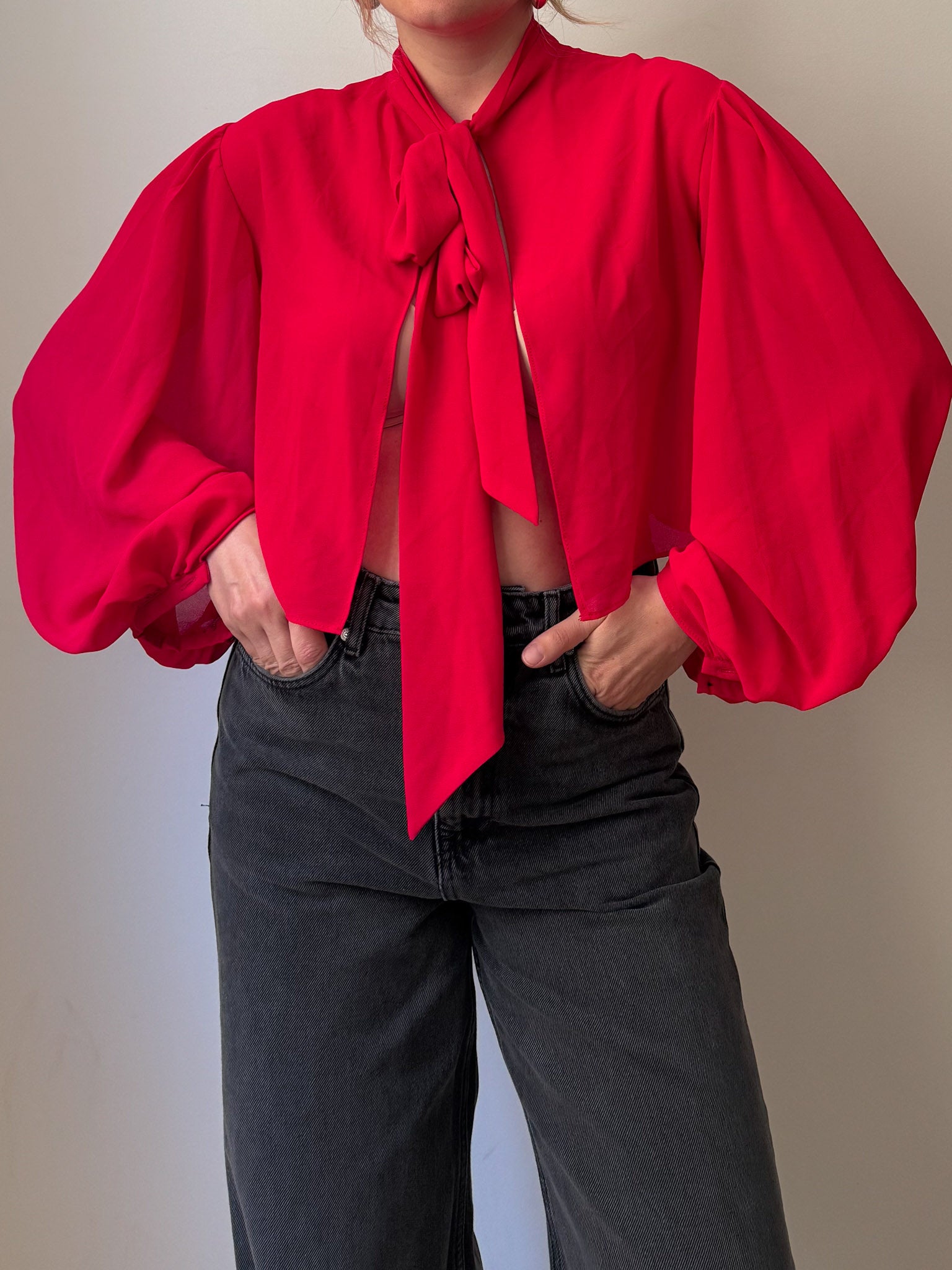 Viscose strawberry blouse