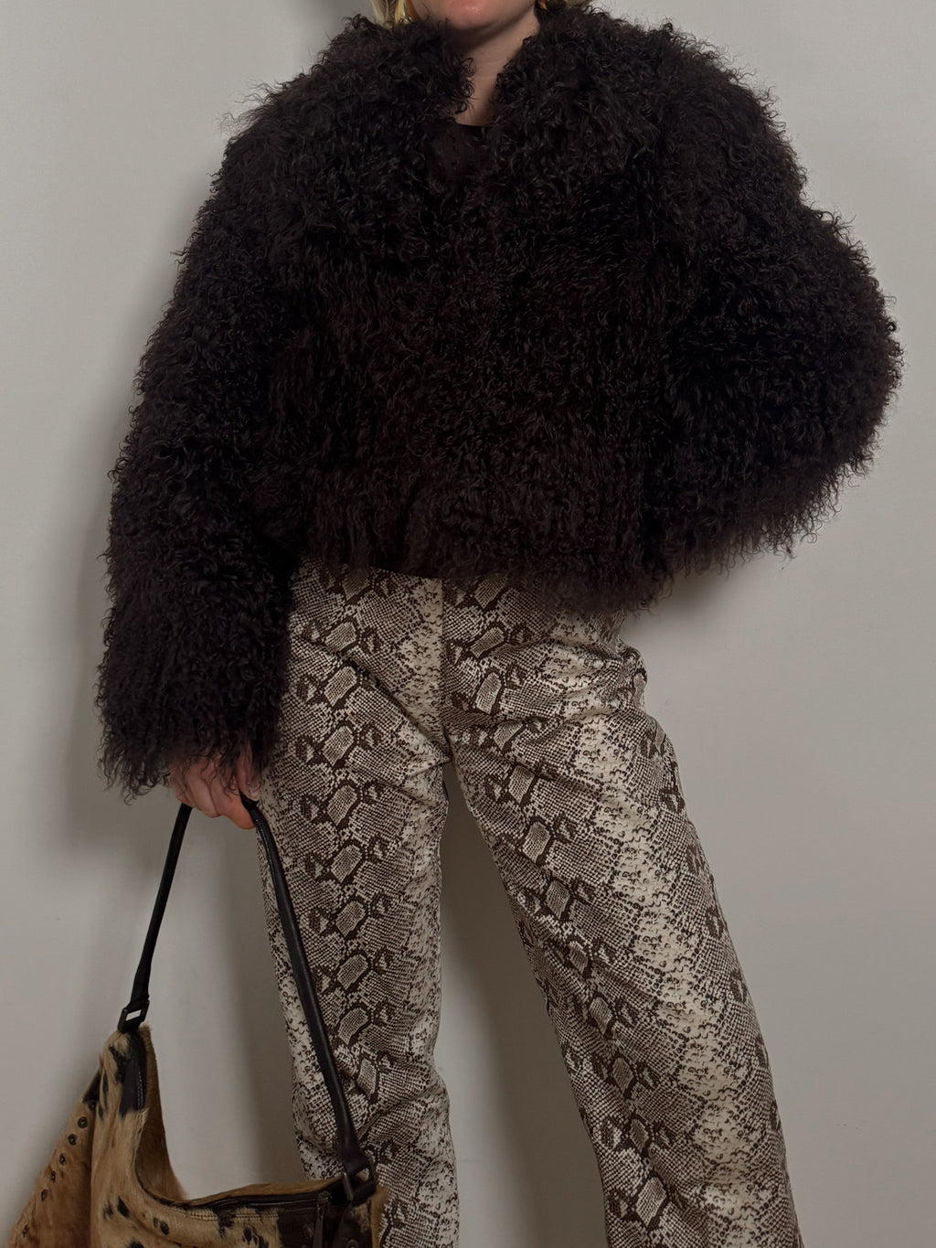 Mongolian café fur jacket