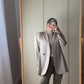 Cotton and viscose sand blazer