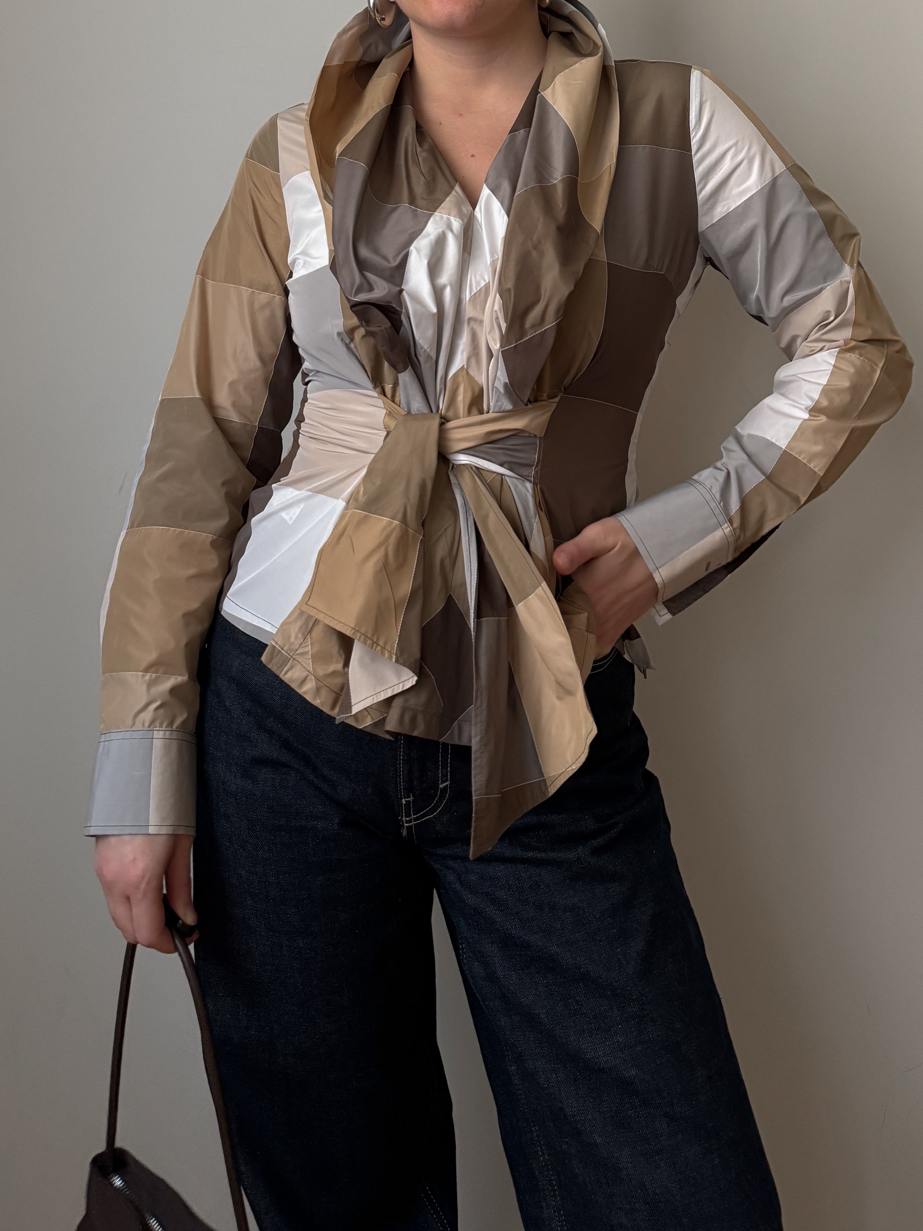 Lightweight technical fabric blouse