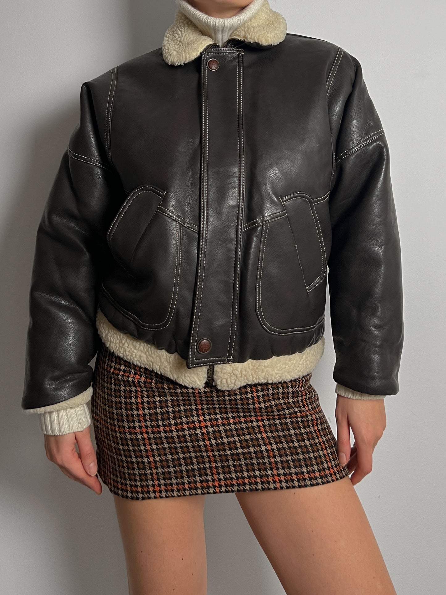 Aviator bomber jacket