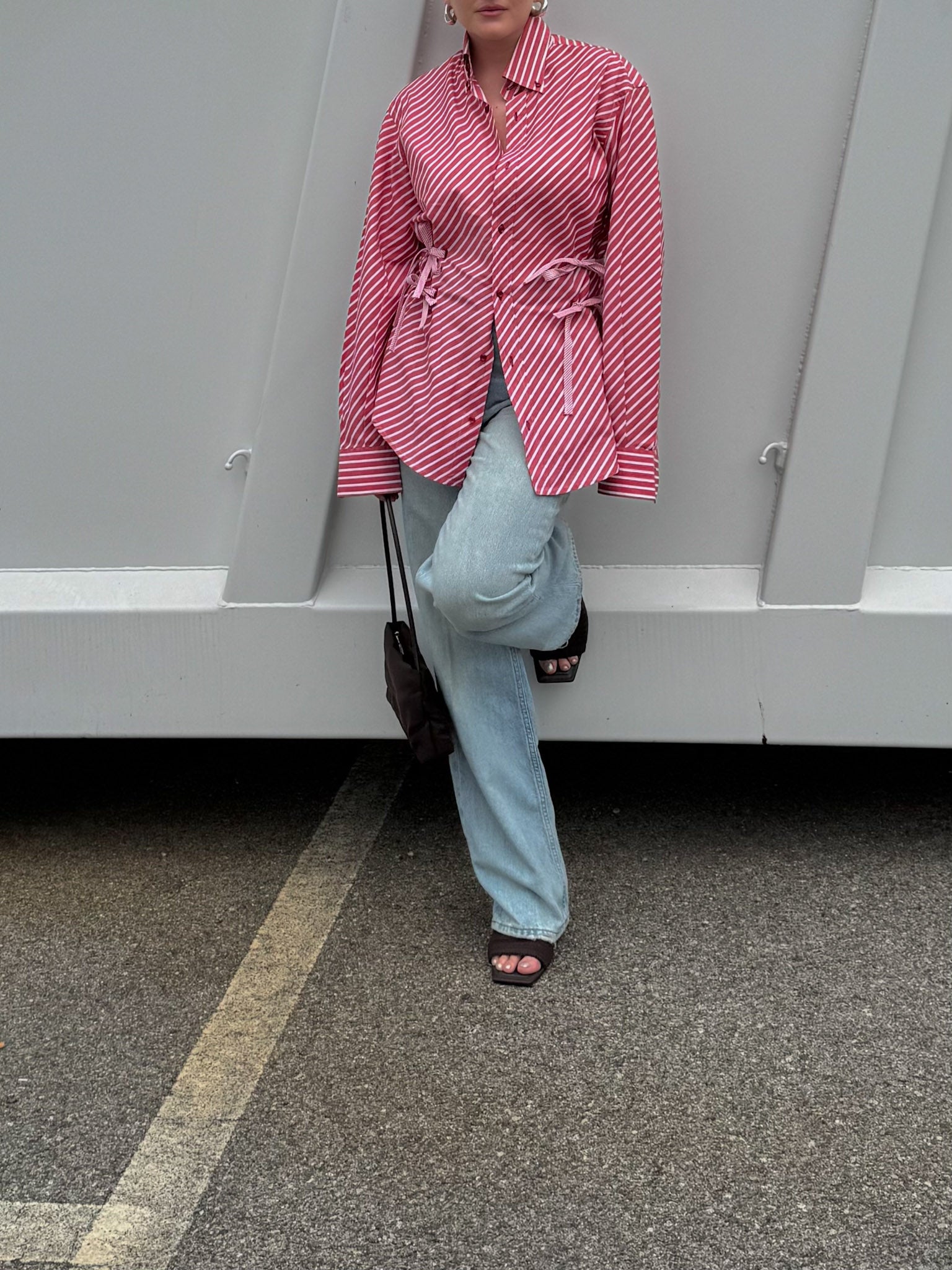 Isotta striped red cotton