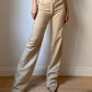 Linen and cotton beige pants