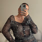 Pure silk printed blouse