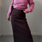 Chocolate brown long skirt