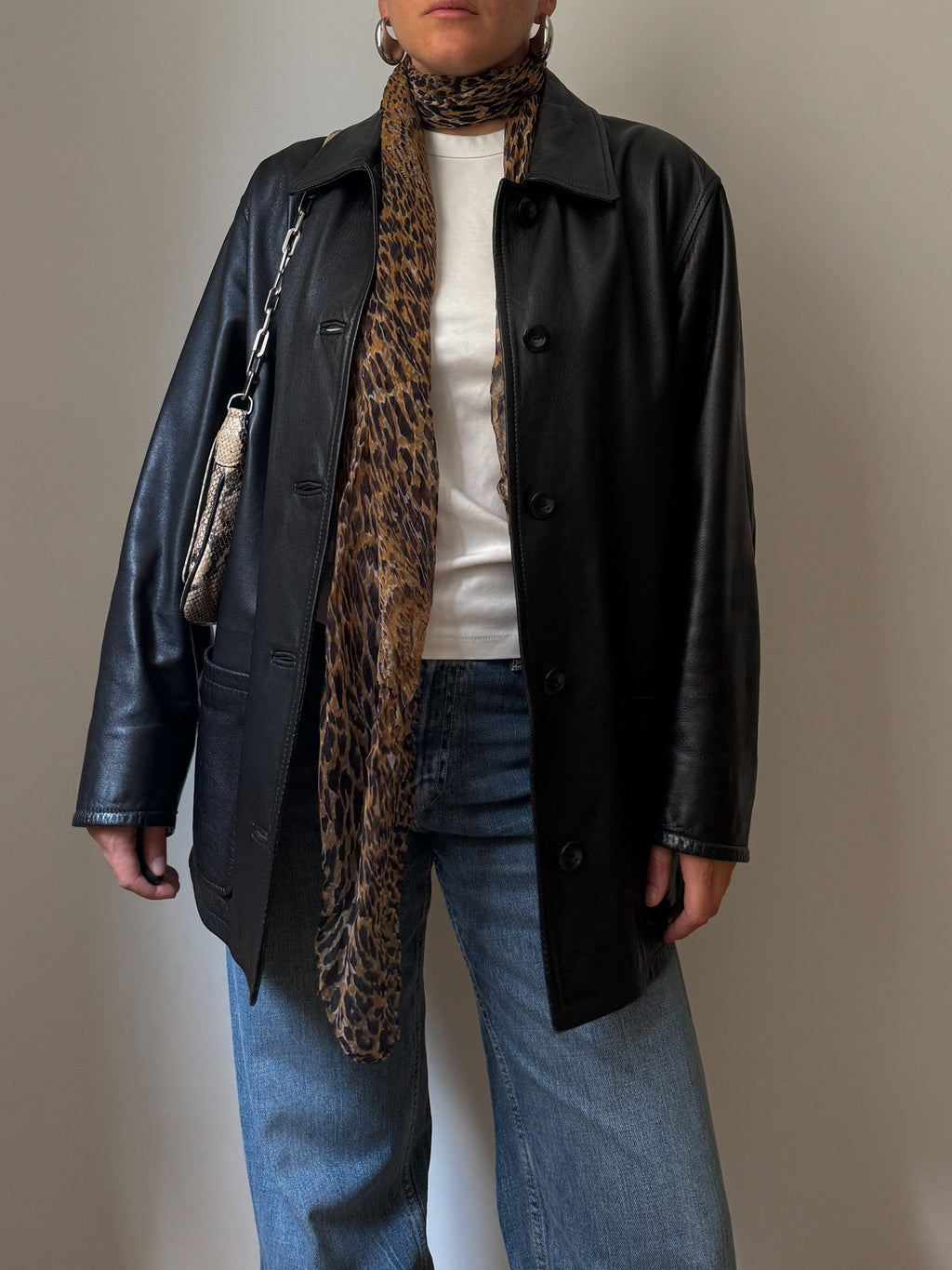 Real leather black jacket