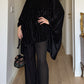 Velvet and sheer black set