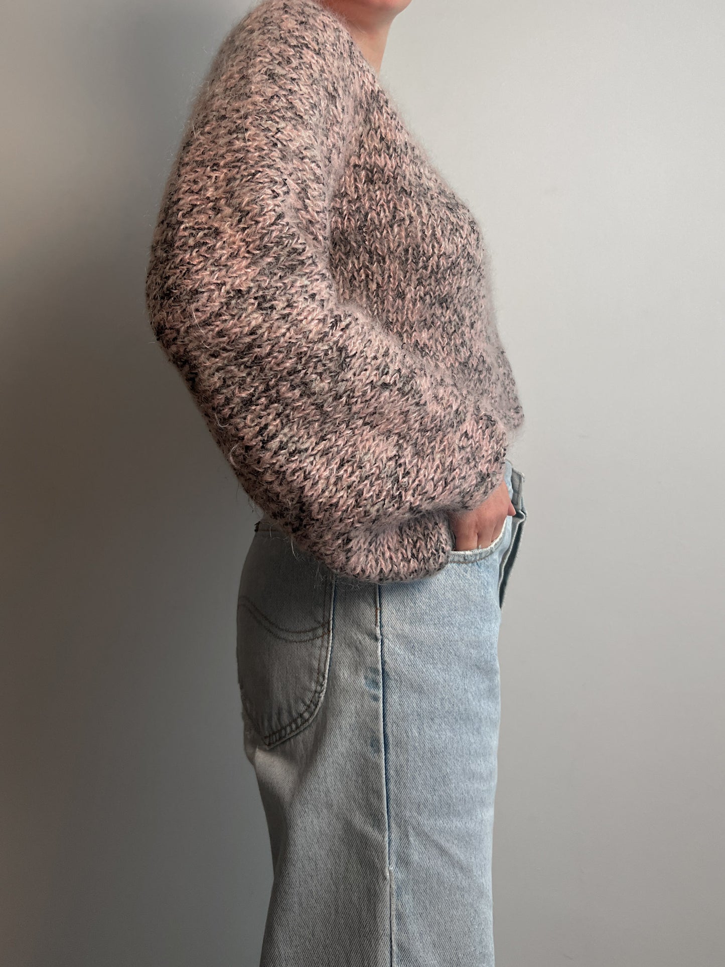 Mohair and wool cropped sweater