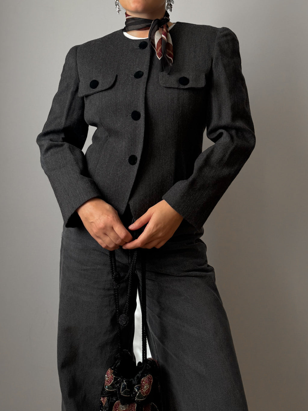 Pure wool grey jacket