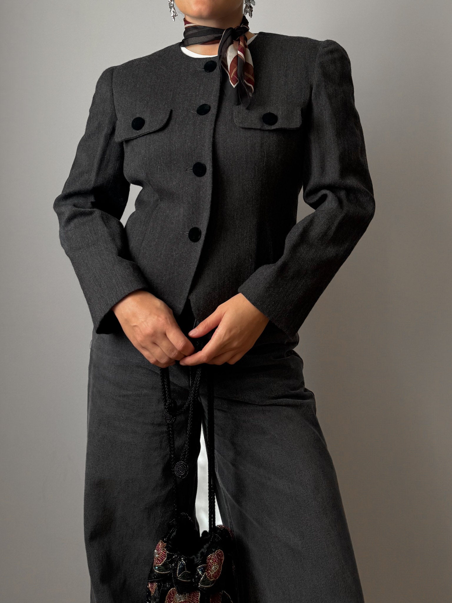 Pure wool grey jacket
